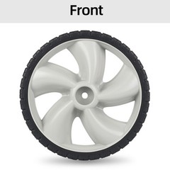 2 Set 12×1.75″ Plastic Rear Lawn Mower Wheels for Arnold 490-324-0002, 1/2″ Bore