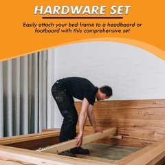 Bed Frame Hardware Set – Heavy Duty Screws and Bolts for Metal Bed Frame – At…