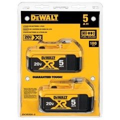 New 2 Pack DEWALT DCB205-2 20V MAX Premium Lithium-Ion 5.0Ah Battery 2025 Date