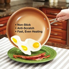 BulbHead (10824) Red Copper 10 PC Copper-Infused Ceramic Non-Stick Cookware Set