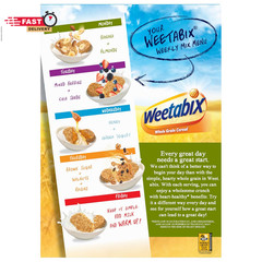 Weetabix Biscuits Whole Grain Cereal, Good Source of Fiber, Low in Fat, Heart He