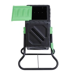18.5 Gal Compost Bins Rotating Tumbling Composter Remixing Container, Black