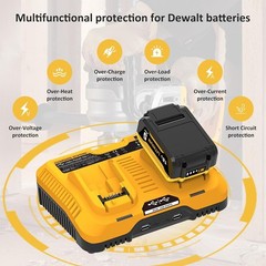 2Pack For DeWalt 20V 20 Volt Max XR 12.0AH Lithium Battery DCB206-2 / Charger