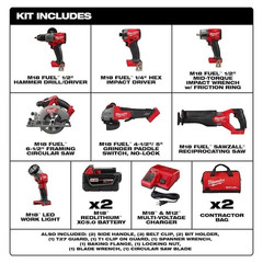 Milwaukee 3697-27 M18 FUEL 18V 7 Tool Cordless Lithium-Ion Combo Kit
