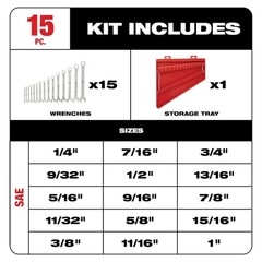 Combination SAE and Metric Wrench Mech Tool Set (30-Piece) AUTHORIZED USA DEALER