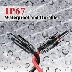 11ft 20ft Black Red Solar Panel Extension Cable Wire Solar Connector 14AWG Gauge