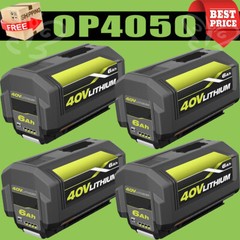 1-4 Pack For Ryobi OP40602 40V 6Ah High Capacity HP Lithium Battery With LED NEW