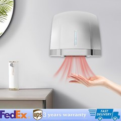 1800W Automatic Electric Hand Dryer Commercial and Household Use Silver 70-75dB