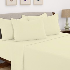 6 Piece Bed Sheet Set 1800 Series Microfiber Comfort Deep Pocket Hotel Bed Sheet