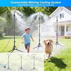 Outdoor Standing Misting System 26.5FT Patio Pool Garden Cooler Adjustable