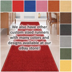 Custom Size SOLID BLACK Stair Hallway Runner Rug Non Slip Rubber Back