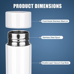 5oz Mini Water Bottle Small Insulated Stainless Steel Purse Water Bottle