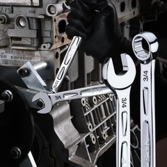 Tools USA 16 Piece, 12 Point, SAE & Metric Chrome Combination Wrench Set | SK013