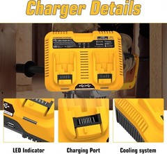 2Pack For DeWalt 20V 20 Volt Max XR 12.0AH Lithium Battery DCB206-2 / Charger
