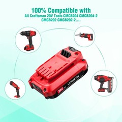 20V NEW FOR Craftsman CMCB202 V20 20 Volt Lithium ion Li-ion Battery CMCB201 3Ah