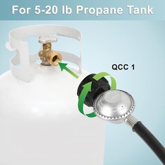 Propane Gas Pit Grill Hose and Regulator for Weber Genesis Series BBQ Grill, 2FT