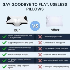 Ergonomic Memory Foam Pillow, Pillow for Side Sleepers for Neck Pain Relief