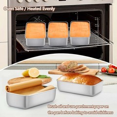 2 Pack Bread Loaf Pans for Baking Bread, 9x5Inch Stainless Steel Meatloaf Bak…