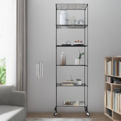 Carbon Steel Metal Shelf Organizer with Hooks for Kitchen DIY Combination Design