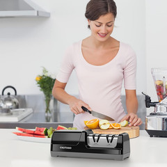 Knife Sharpener, Professional 2-Stages Eleltric Knife Sharpeners with Diamond Ab