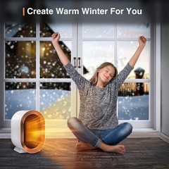 1200W Electric Space Heater Fast PTC Ceramic Instant Heating Hot Air Fan Indoor