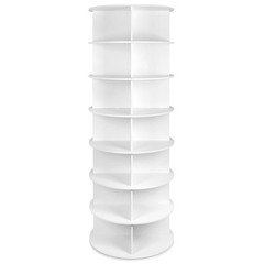 Rotating Shoe Rack Tower 7 Tier Organizer, Revolving 360 White Shoe Rack Storage