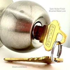 Schlage Corona Satin Nickel 619 J54 Entry J54CNA619 Exterior Keyed Door Lock