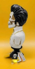 NEW Elvis Presley LED Skeleton Bust Statue Halloween Light-Up Decor 15.5 In