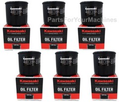 (6) OIL FILTERS OEM KAWASAKI 49065-0724 aka 49065-7010, 49065-2078, MADE IN USA