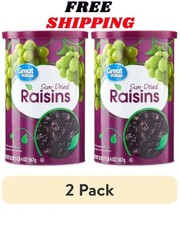 (2 pack) Great Value Sun-Dried Raisins Canister, 20 oz (1lb 4oz) 567g