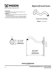 Moen Belfield Polished Nickel Shower Arm and Flange, 177171NL