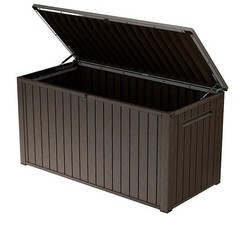 Keter 170 Gal. Resin Deck Box Large Indoor/Outdoor Storage Brown New