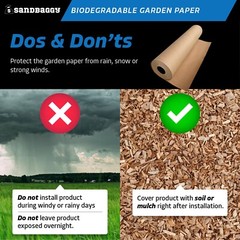 Sandbaggy Biodegradable Landscape Fabric – Garden Paper For Weeds – Made in USA