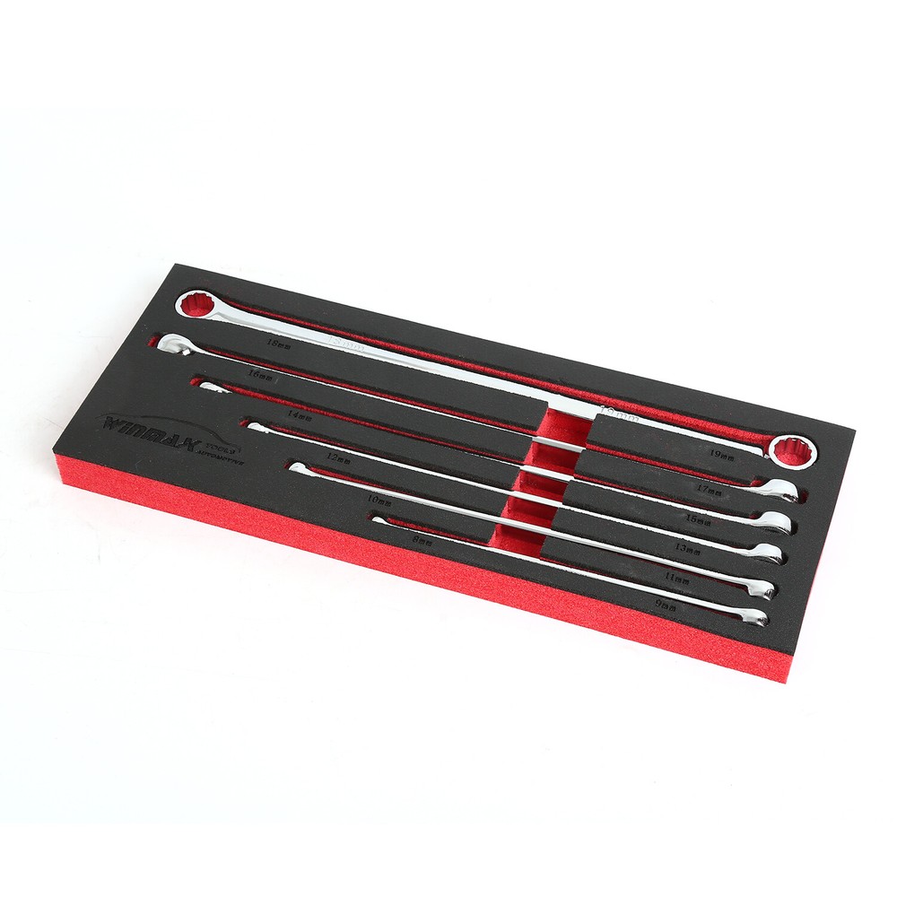 Extra Long Box End Wrench Set, Metric Durable Aviation Spanner 6PCS CRV 8 – 19mm