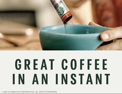 100 Packets Starbucks VIA Instant Coffee Italian Dark Roast Arabica LOT Travel