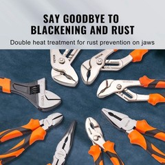 VEVOR Pliers Set Groove Joint Pliers 8-Piece High Carbon Steel 12″/10″/8″/6″