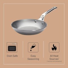 *1-Piece* de Buyer Mineral B Classic Carbon Steel Fry Pan 14″ Nonstick 5610.36