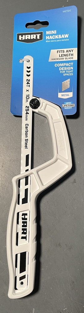 Hart Mini Carbon Steel Compact Hacksaw 24 TPI Blade Metal Cutting 10″ Brand New