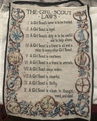 Girl Scouts Law Tapestry Wall Hanging Bannerette 13 x 18 in.