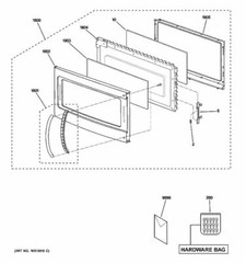 Handle White Compatible with GE Microwave WB15X24436