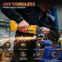 Cordless Angle Grinder For Dewalt 20V MAX 4-1/2″ 5″ Brushless 22PCS Complete Kit