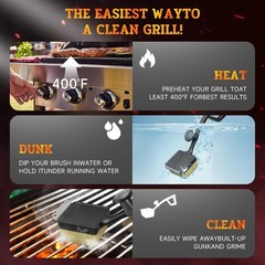 Grill Brush and Scraper, Bristle Free Steam Cleaning Safe for All Grill Types…