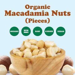Organic Macadamia Nut Halves and Pieces – Non-GMO, Unsalted – by Food to Live