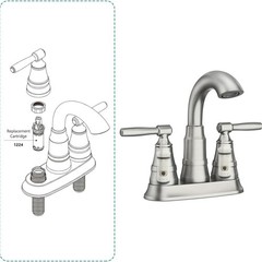 1PCS 2 Pack Moen 1224 Faucet Cartridge Replacement for Two Handle Faucet