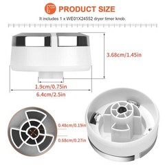 For GE GTD33EASKOWW New Metal+Plastic 1PC Dryer Timer Control Knob WE01X24552
