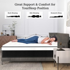 12″ 14″ Gel Memory Foam Mattress Twin Full Queen King Hybrid Spring Bed In A Box
