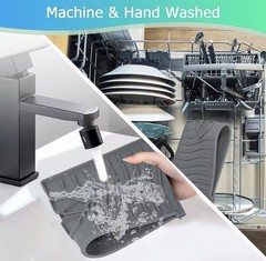 Foldable Silicone Sink Faucet Mat, Self-Draining, 29.5 x 6.02 in