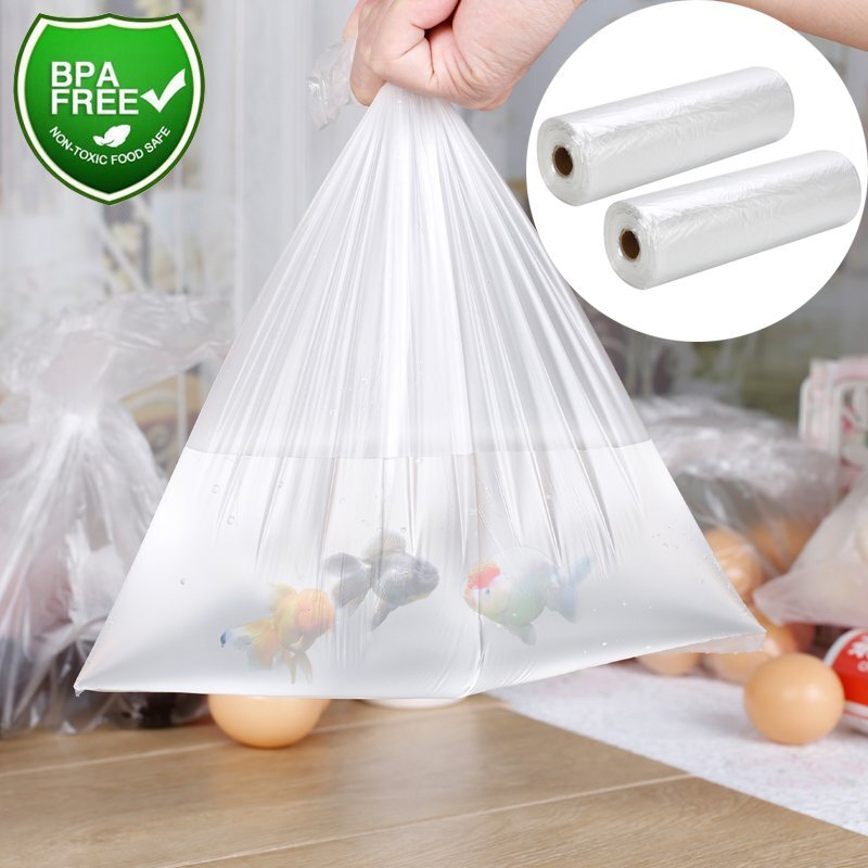 12×20 Clear Plastic Produce Bags 350 / Roll Kitchen Food Storage Bag Supermarket