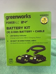 NEW Greenworks 24v 2PACK With C Cable battery Pack – Free Fast Ship