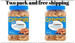 Great Value Cashew Halves & Pieces, 27 oz (PACK OF 2) Free Shipping